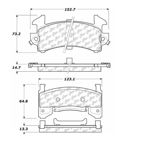 Centric Parts Centric Premium Pads, 300.01540 300.01540